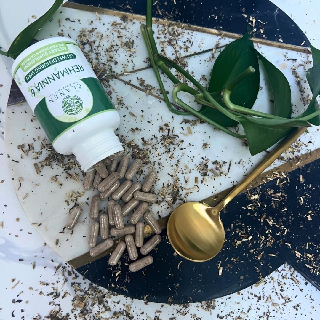 Elanen Naturals Liu Wei Di Huang Wan, Rehmannia 6, Six Flavor Rehmannia, 100 Vegetable Capsules - Image 6