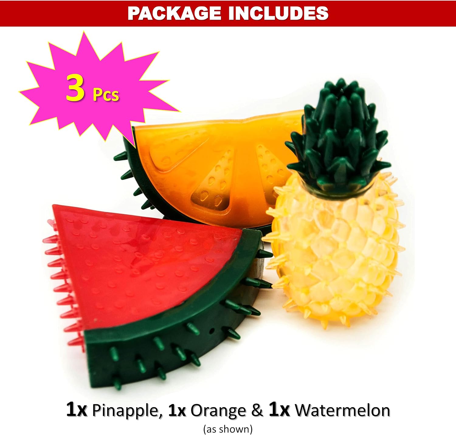 3 X SPIKE RING Dog Chew Toys for Dogs Toys, Assorted (3 Pack) - Image 3