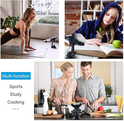 Miniatura 8 de Soporte para tableta de automóvil, soporte para tableta con ventosa, soporte para parabrisas de automóvil, salpicadero, escritorio, cocina, pared