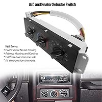 Vista 3 de Panel de control climático HVAC para Jeep Wrangler TJ 1999-2004 Interruptor de control del selector de calentador, panel de calentador climático