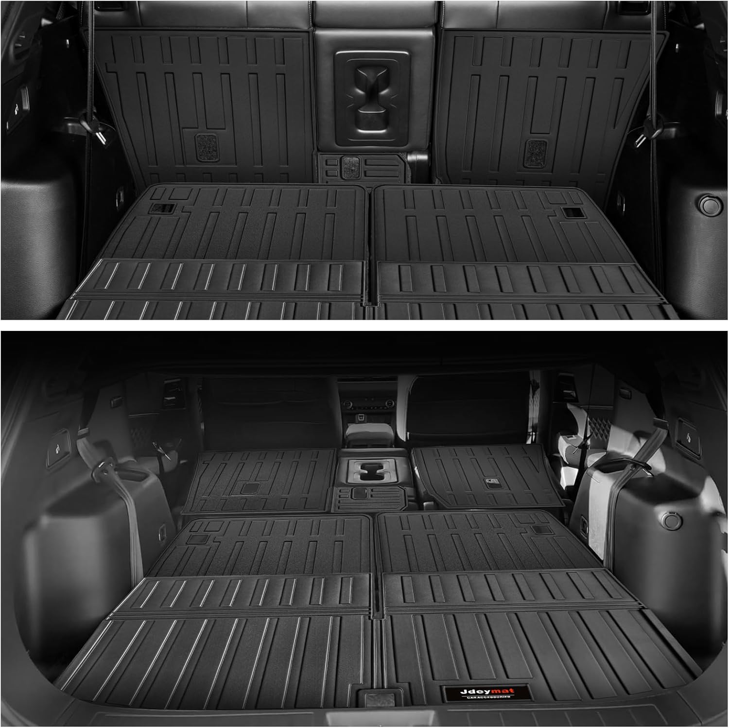 Floor Liner Set for 2022 2023 2024 2025 Mitsubishi Outlander Accessories All Weather Protection Mats (Not for Sport & PHEV)(3 RowFloor Mats+3rd Row Trunk Mat+2nd Row and 3rd Row Backrest Mats) - Image 4