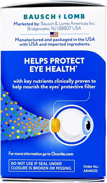 Ocuvite Eye Health Supplement with Vitamin D, Mini Softgels, 30 Count (Pack of 2)