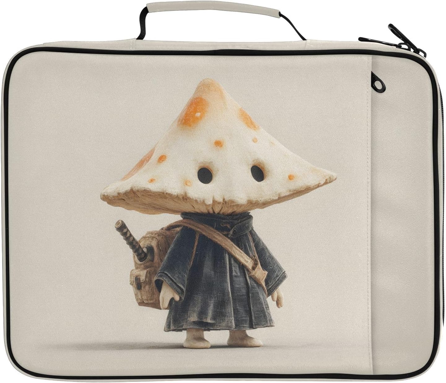 Mushroom Anime Expanding File Folders with 3-Ring Binder, Water-Resistant Accordion Document Organizer Bag Holds 500 Sheets, Portable Briefcase for Office & Travel