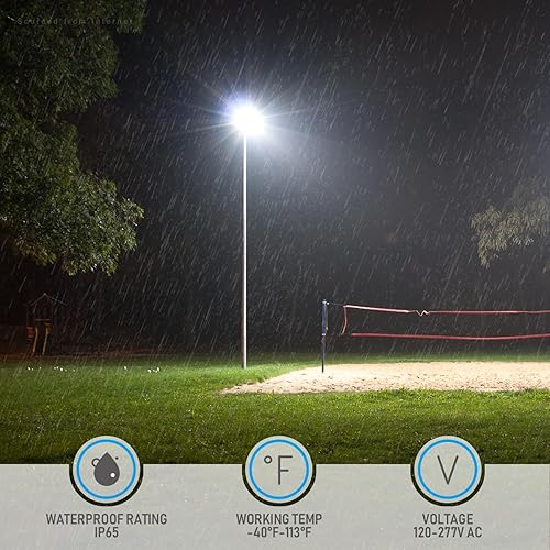 Miniatura 6 de TORCHSTAR Luz LED de granero regulable de 120 W96 W72 W, 3 CCT, iluminación exterior LED del anochecer al amanecer, 120-277 V, brillo y color