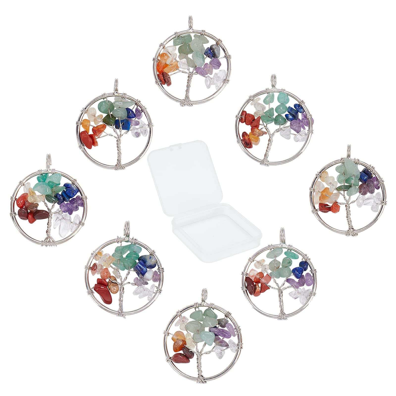 Pendentif arbre de vie en quartz cristal pour offrir un bijou fait main personnalisé