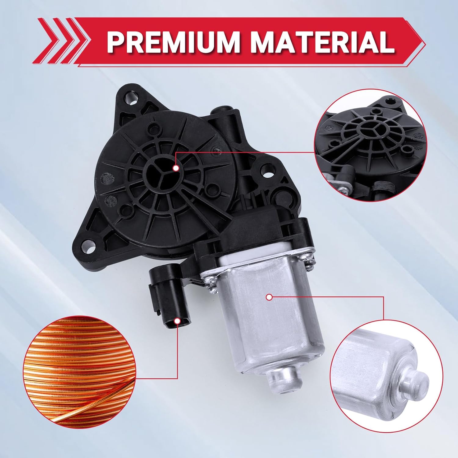 Power Window Motor Front Right Passenger Side Compatible with Hyundai Tucson 2016 2017 2018 2019 2020 Power Window Regulator Replacement for 82460D3000