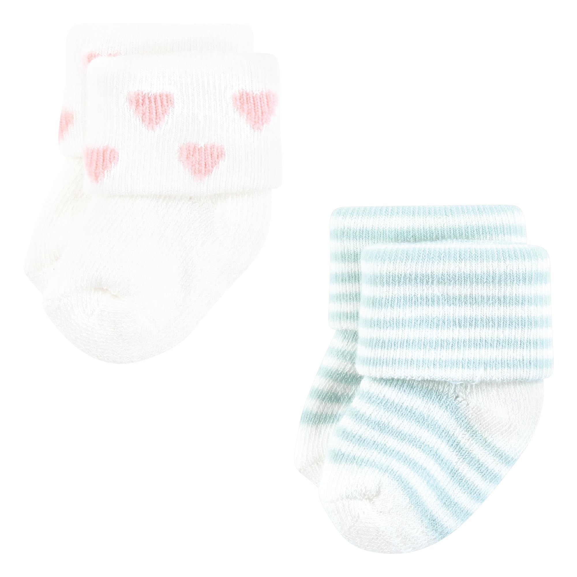 Hudson baby Baby-Mädchen Infant Girl Cotton Rich Newborn and Terry, Little Love, 0-6 Months Lässige Socken, Rosa, Monate