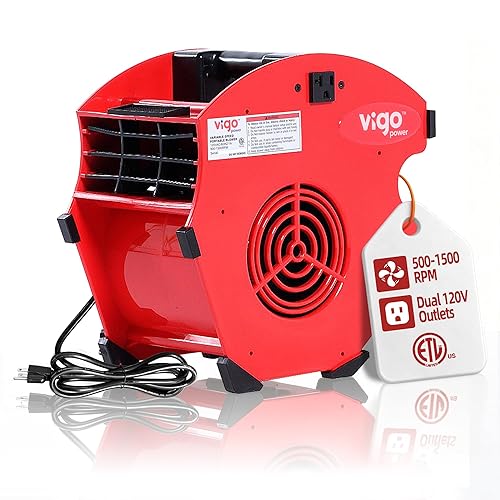 1/5 HP 300 CFM High-Velocity Air Mover Floor Fan, Industrial