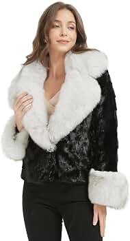 Women Real Fur Coat Natural Mink Fur Jacket Real Fox Furring