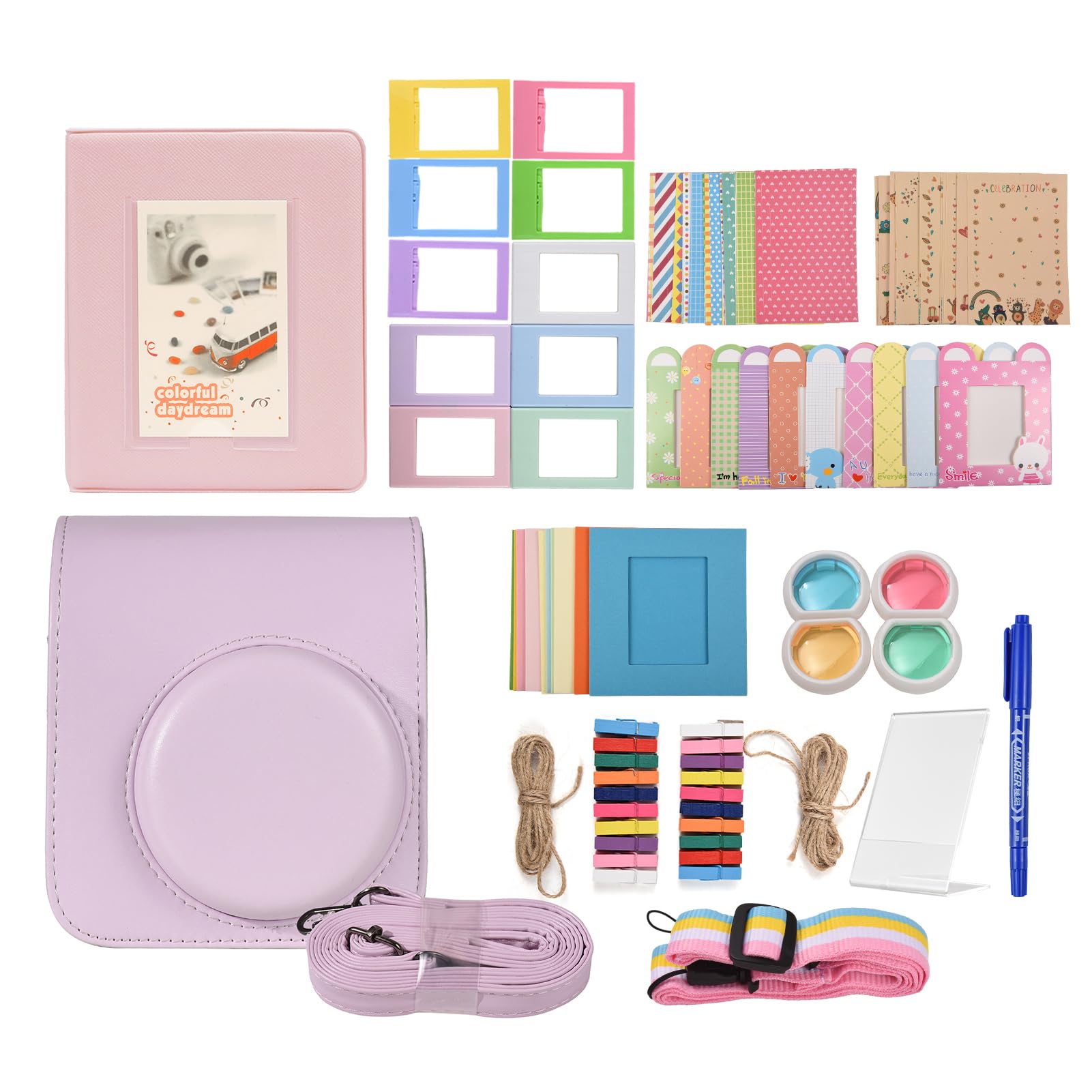 Protégez votre Mini 12 avec ce sac rose, album et cadres pour vos photos