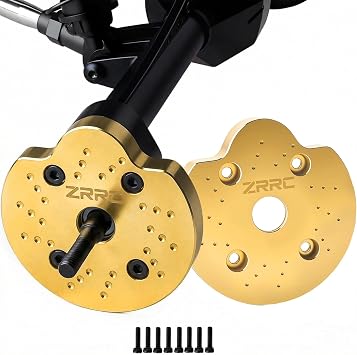 Brass Portal Weights Covers Steering Knuckle Caps Housing Counterweight for Axial SCX10 III AXI03007 & Capra 1.9 UTB AXI03004 1/10 RC Rock Crawler Weight Hangers Gold