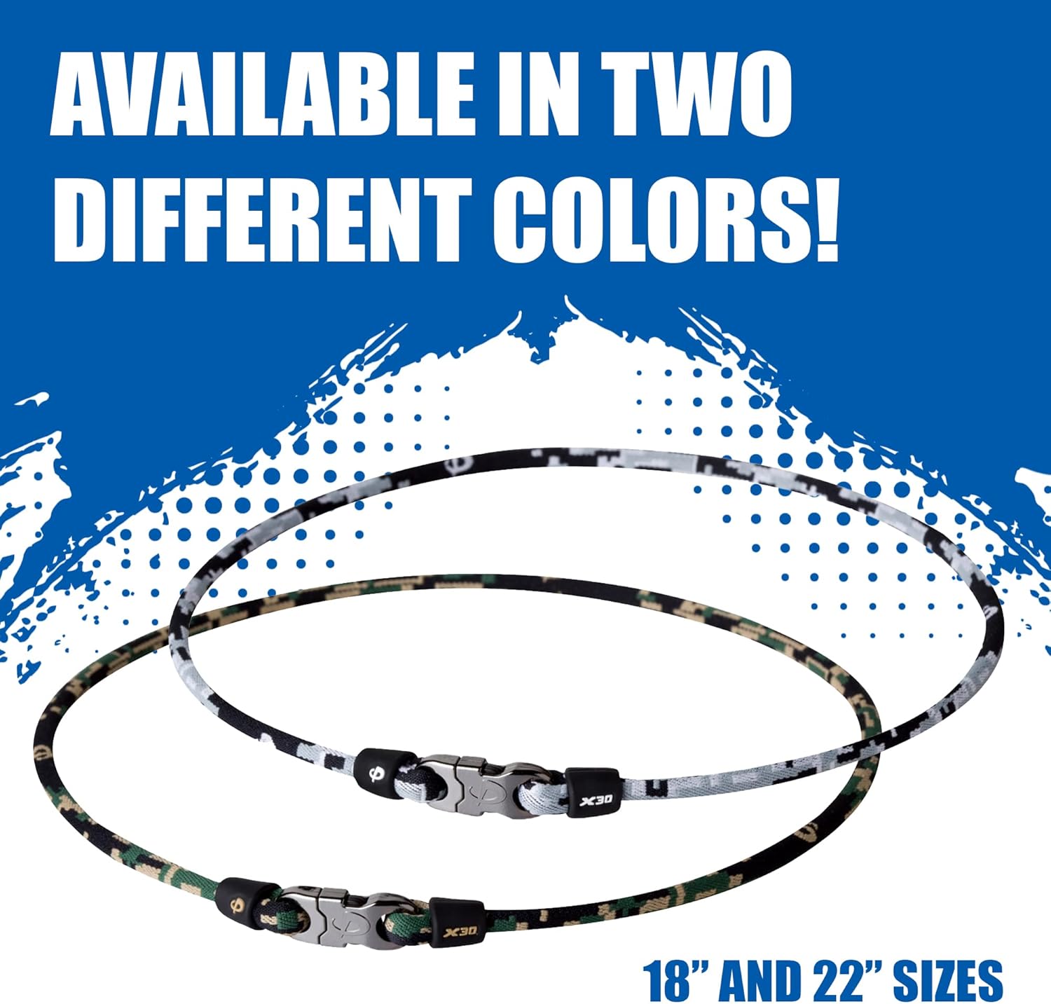 Phiten Digital Camo Titanium Necklace
