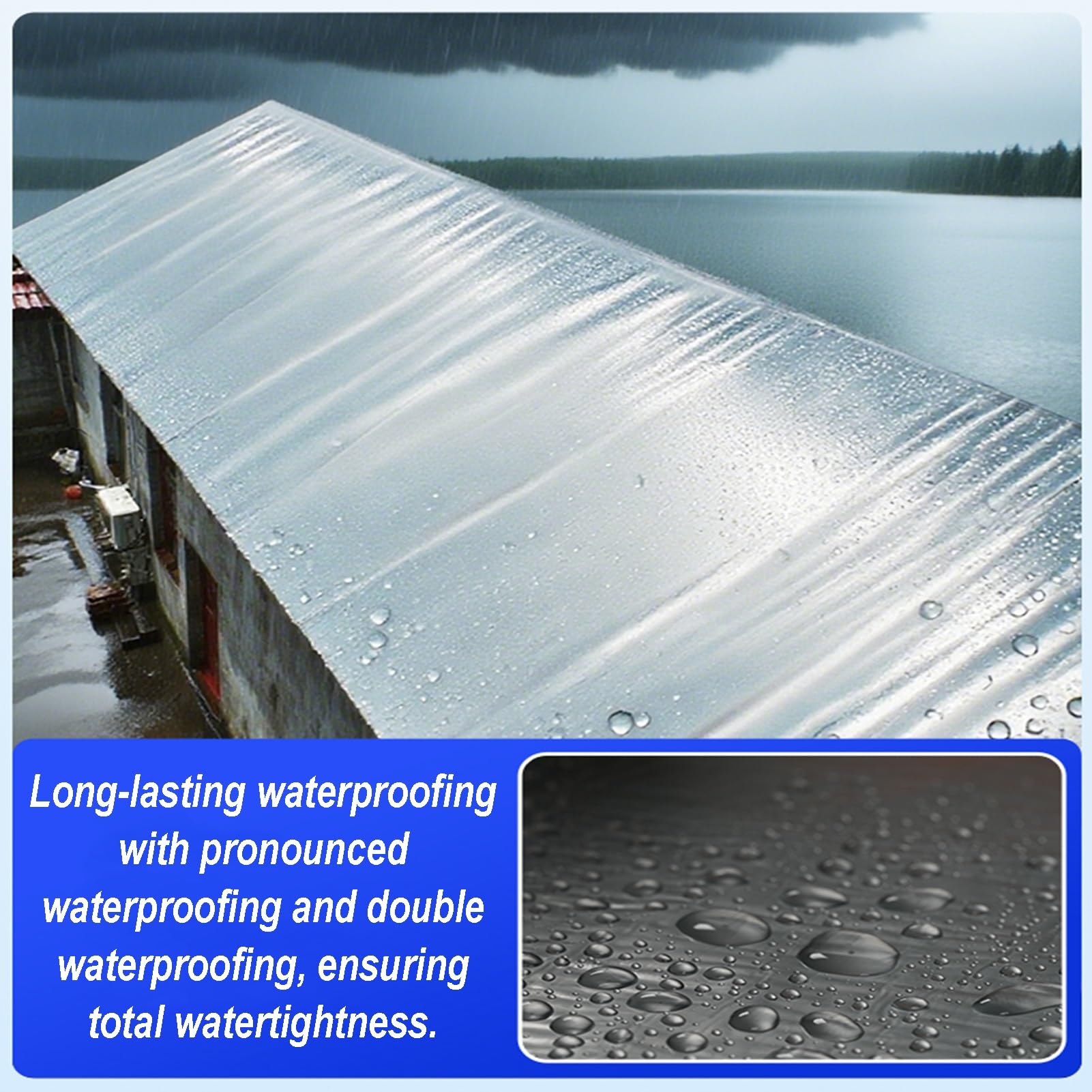 Cinta autoadhesiva de aluminio plateada impermeable para sellado de asfalto para fugas de techo, alféizares de ventanas y reparaciones de tuberías, resistente al calor y al desgaste (50 cm x 1 m)
