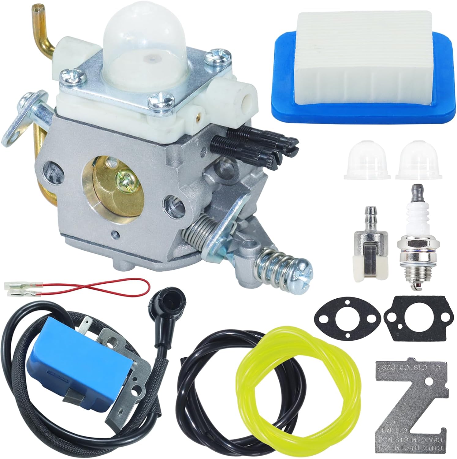 Amazon.com: POSEAGLE C1M-K77 Carburetor Kit with 15660108361 Ignition ...