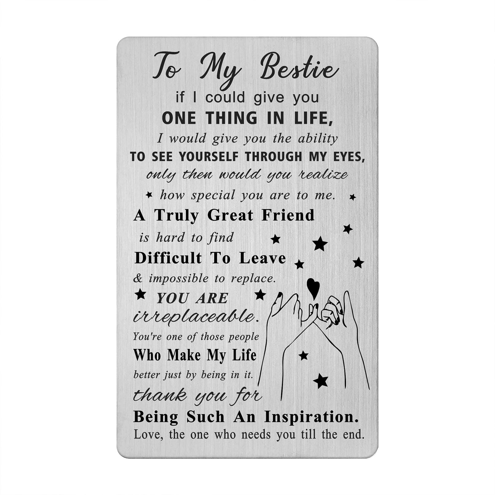 Biglietto Di Auguri Per Migliore Amico – Compleanno, Ringraziamento, Amicizia – Sentimentale Con Busta Rossa – 20,6x13,5 Cm