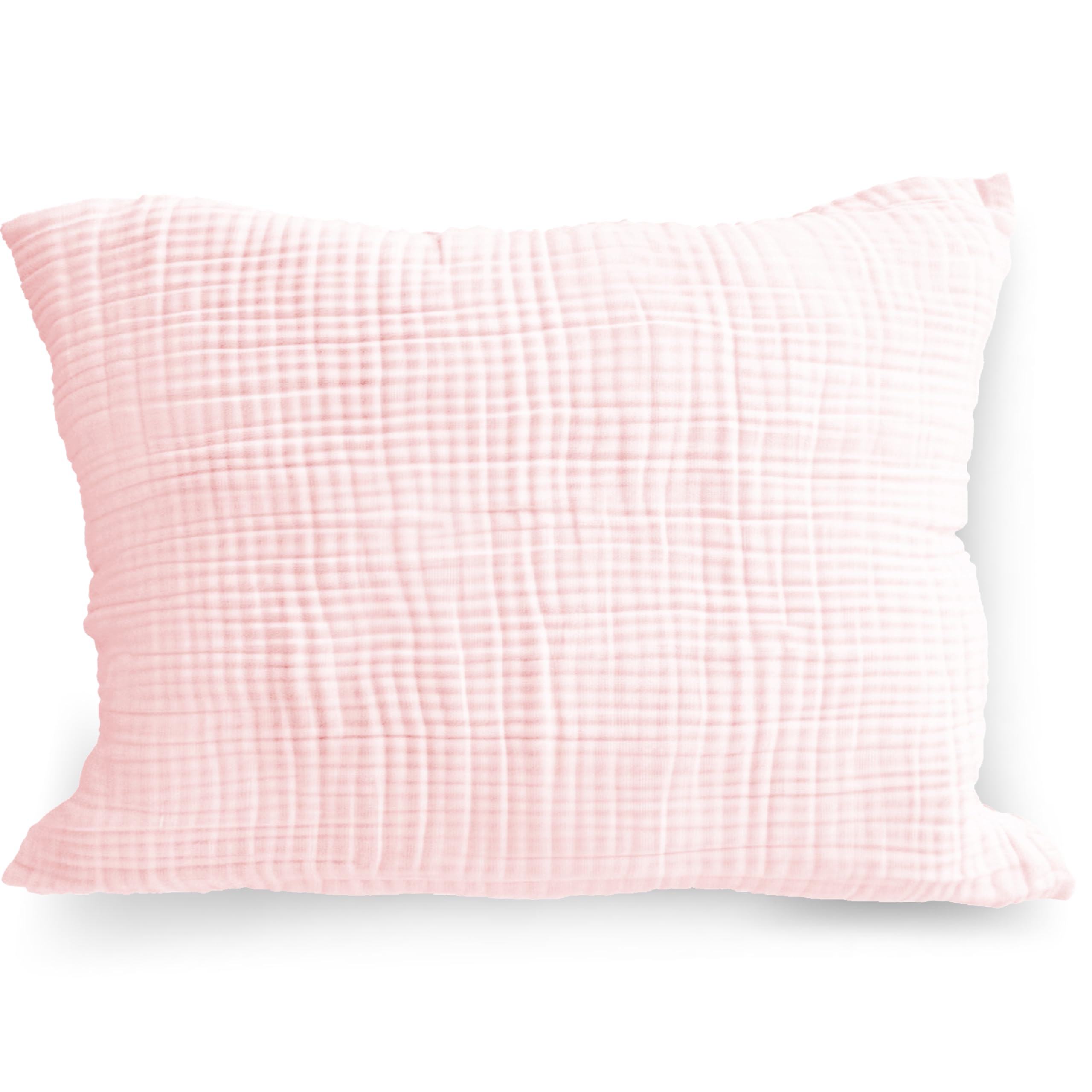 PinkZebra Bio-Musselin Kissenbezug 65 x 100 cm für Kinder & Erwachsene, ÖkoTex Zertifiziert, weicher Kopfkissenbezug, Kissenhülle, Baby Pink