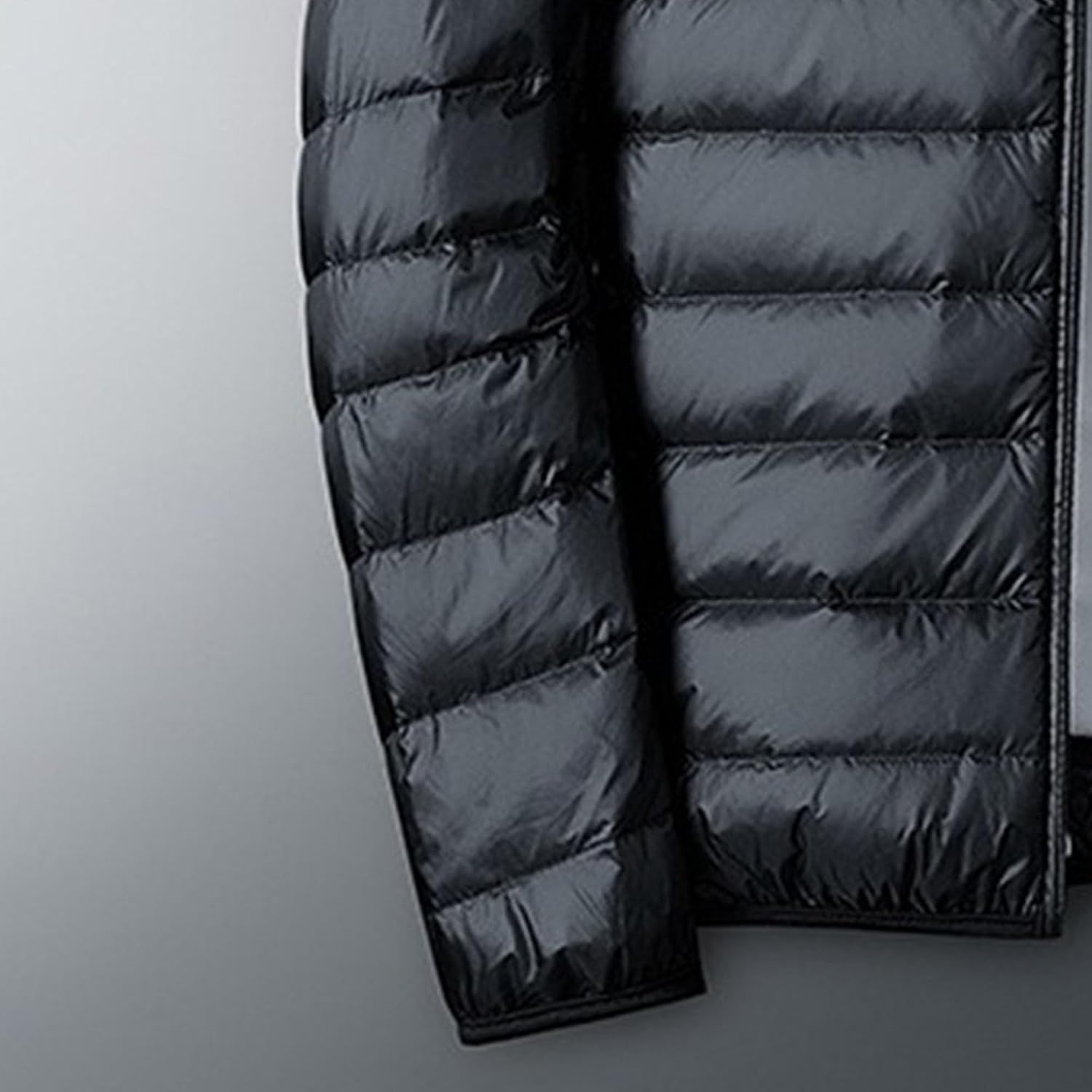 Men's Puffer Jackets Lightweight Stand Collar Warm Winter Coats Water Repellent Windproof Insulated Jacket