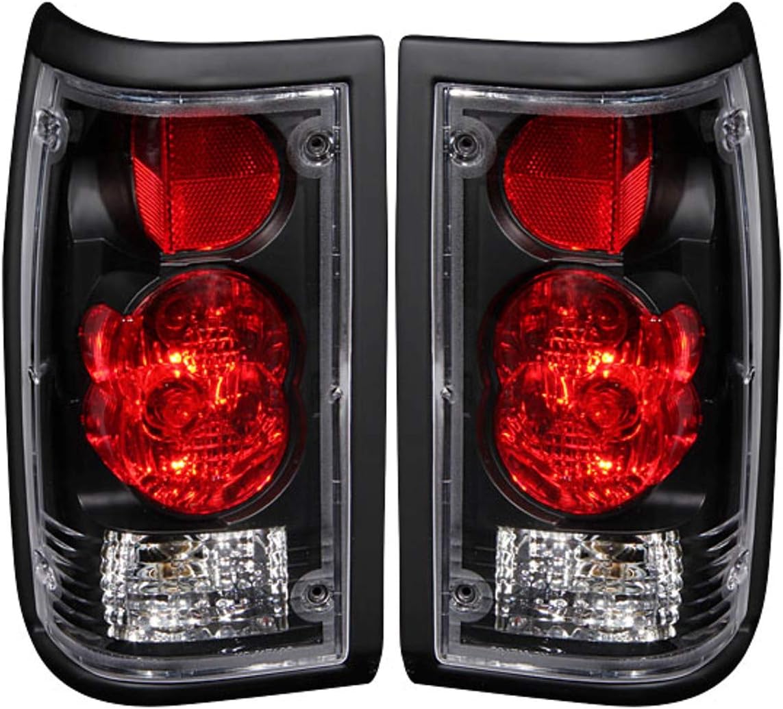 Anzo USA 211113 Mazda B2000 Black Tail Light Assembly - (Sold in Pairs)