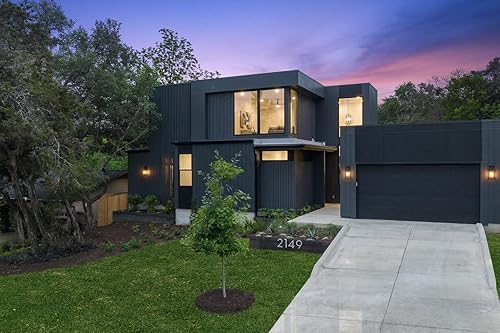 Vista 69 de Metal Numbers for House Outside, 5 Inch Modern House Numbers, DIY Floating Address Numbers with Screws, Rust Free Zinc Alloy, Silver Number 5