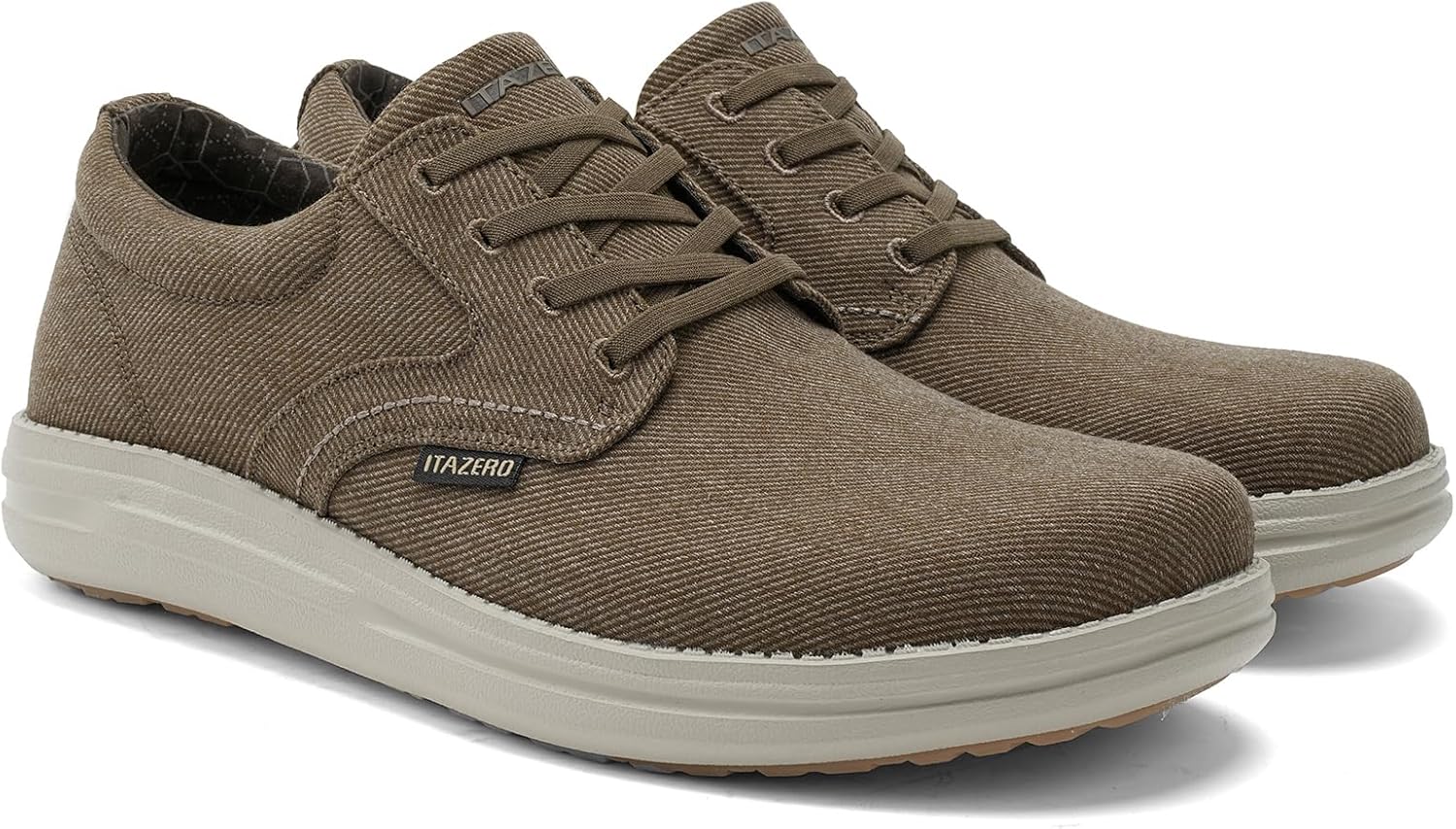 ITAZERO Men's Wide Toe Box Mesh Shoes Business Casual Wide Width Walking Shoes with Arch Support Insole for Plantar Fasciitis - Image 2