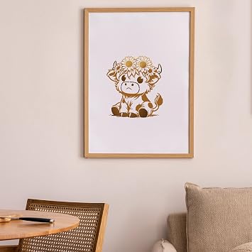 Keluna Highland Cow Stencils for Painting - 15 Pcs Animal Wood Burning Stencils, Farmhouse Cow Print Stencils for Crafts Reusable, Template for Painting on Canvas Wall Furniture Craft