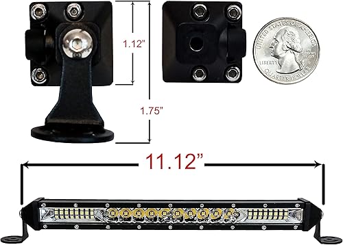Miniatura 5 de OZ-USA Faro delantero de barra de luz LED para bicicleta E de 10 pulgadas con abrazaderas de manillar de bicicleta compatible con motores Shimano