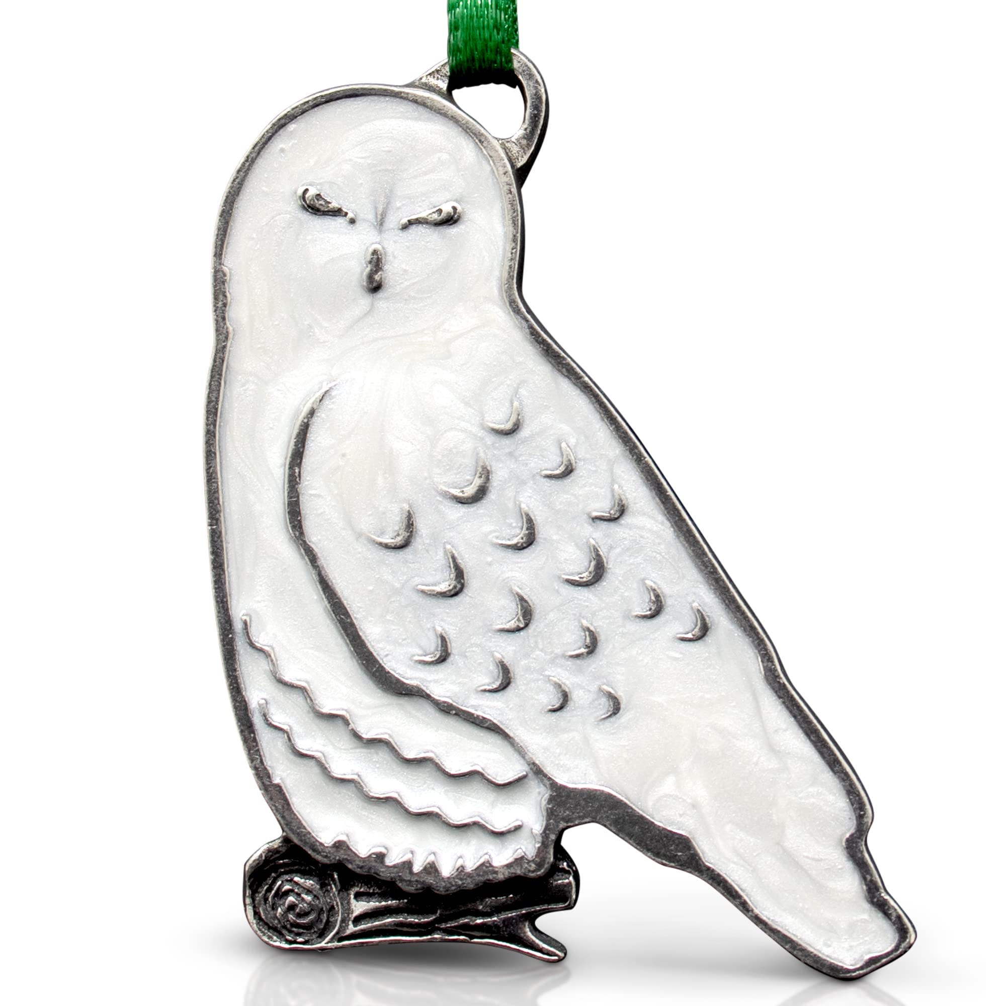 Danforth Snowy Owl Pewter Ornament