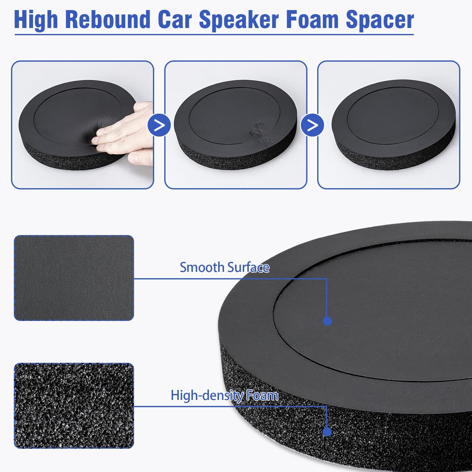 6.5 Speaker Foam Spacer Self Adhesive Universal Foam Adapter