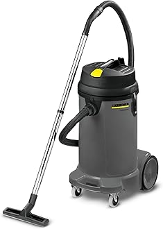 Kärcher Commercial Wet Dry Vacuum Cleaner - NT 48/1 - with Integrated Cable Hook and Accessory Storage - 2 Suction Tubes, Floor Nozzle and Crevice Nozzle - 13 Gallons