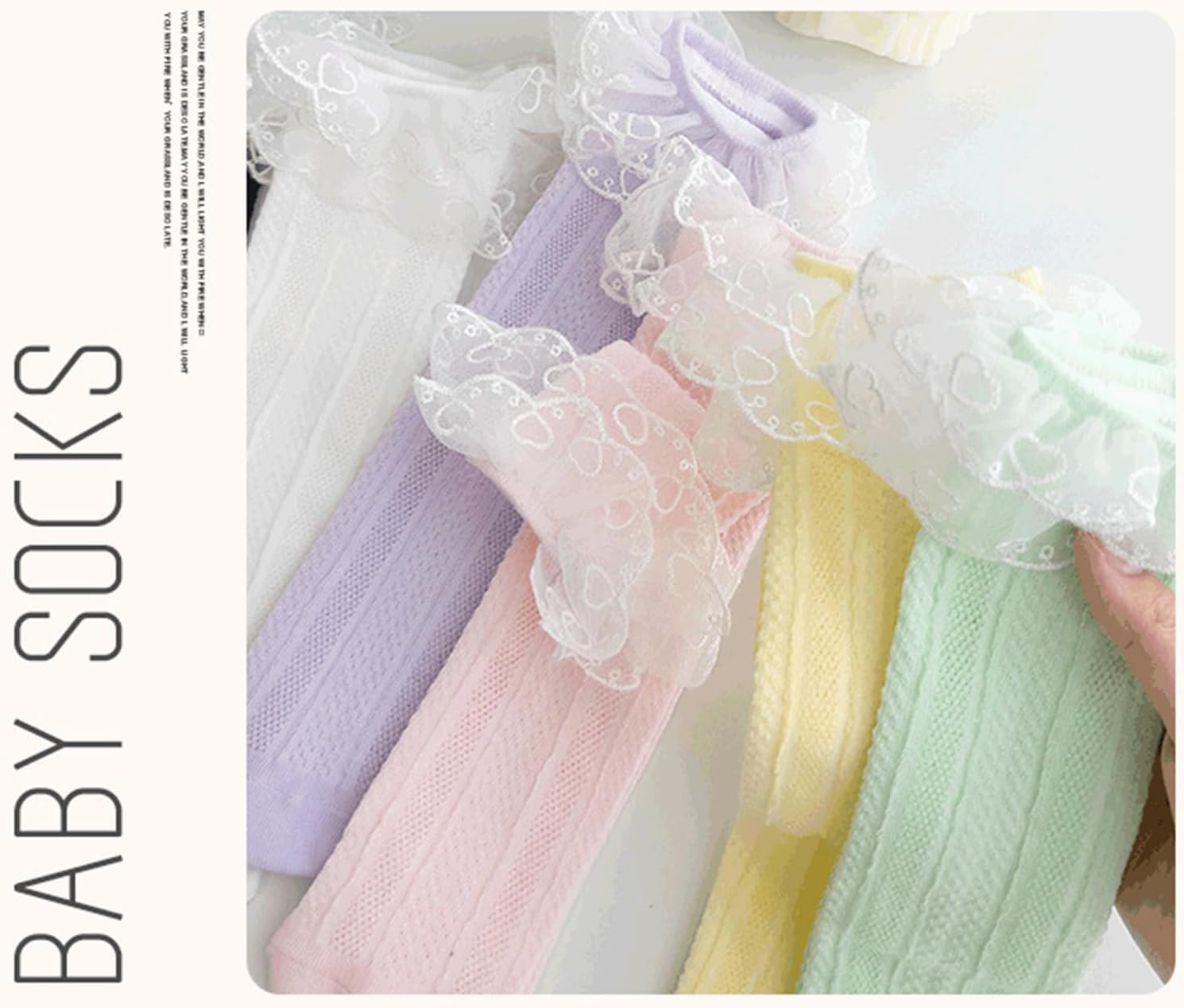 Sock,Loose Socks Lace Calf Socks Bowknot High Boot Socks Leg Long Knee Stockings Breathable Children Socks
