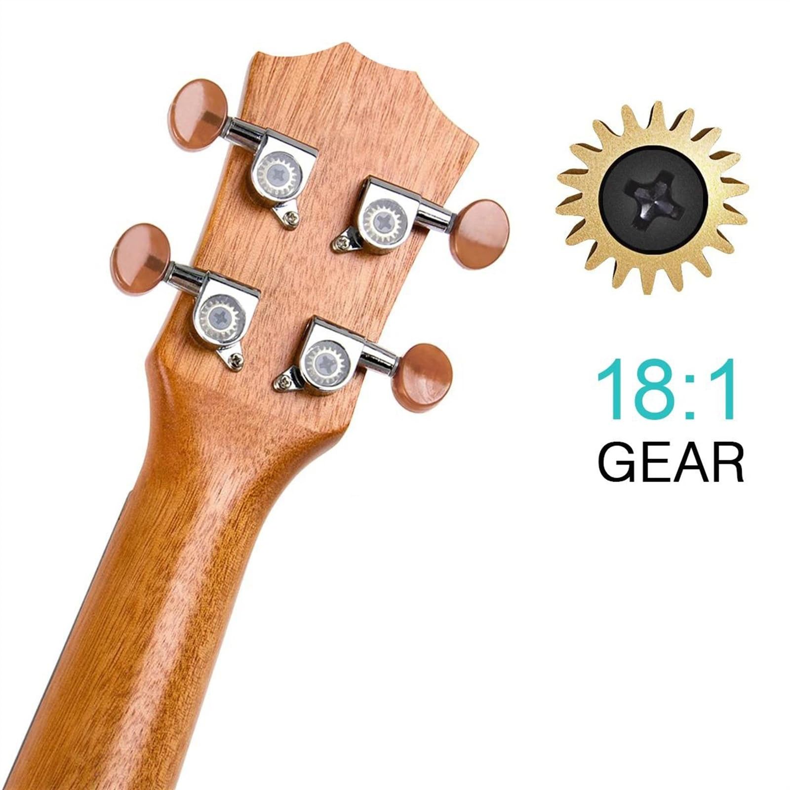23-Zoll-Akustik-Konzert-Ukulele-Set, Mahagoni-Sperrholz-Ukelele Mit Tasche, Ukulele-Gurt, Ersatzsaiten Ukulele für Anfänger
