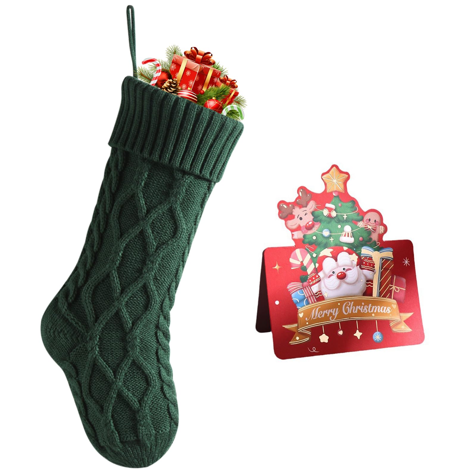 Chaussette de Noël grand format de 46cm avec suspension