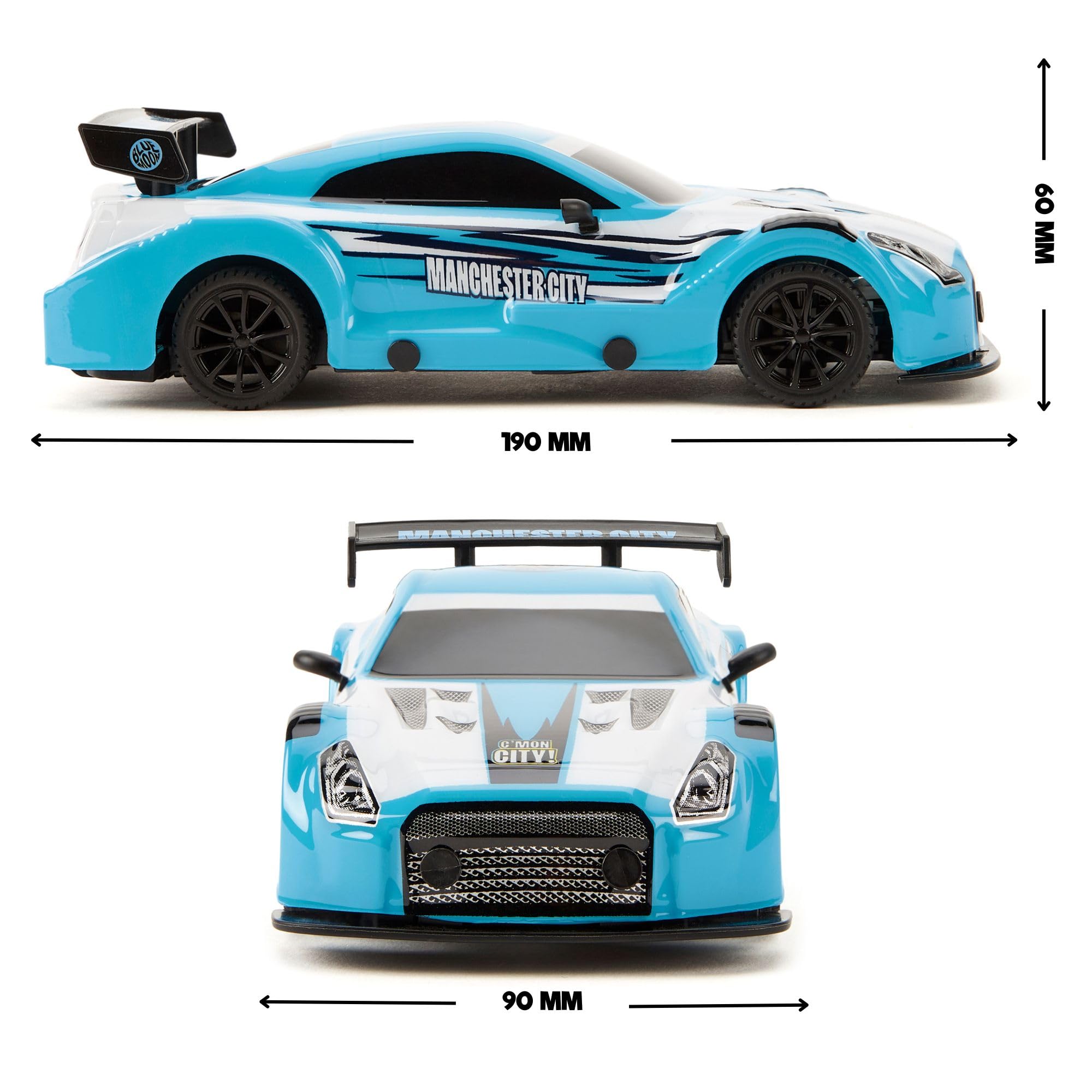 Man city FC Officially Licensed RC Sports Car, Remote Control Vehicle, 1:24 Scale Citizens, for Kids & Adults of Manchester City - Image 2