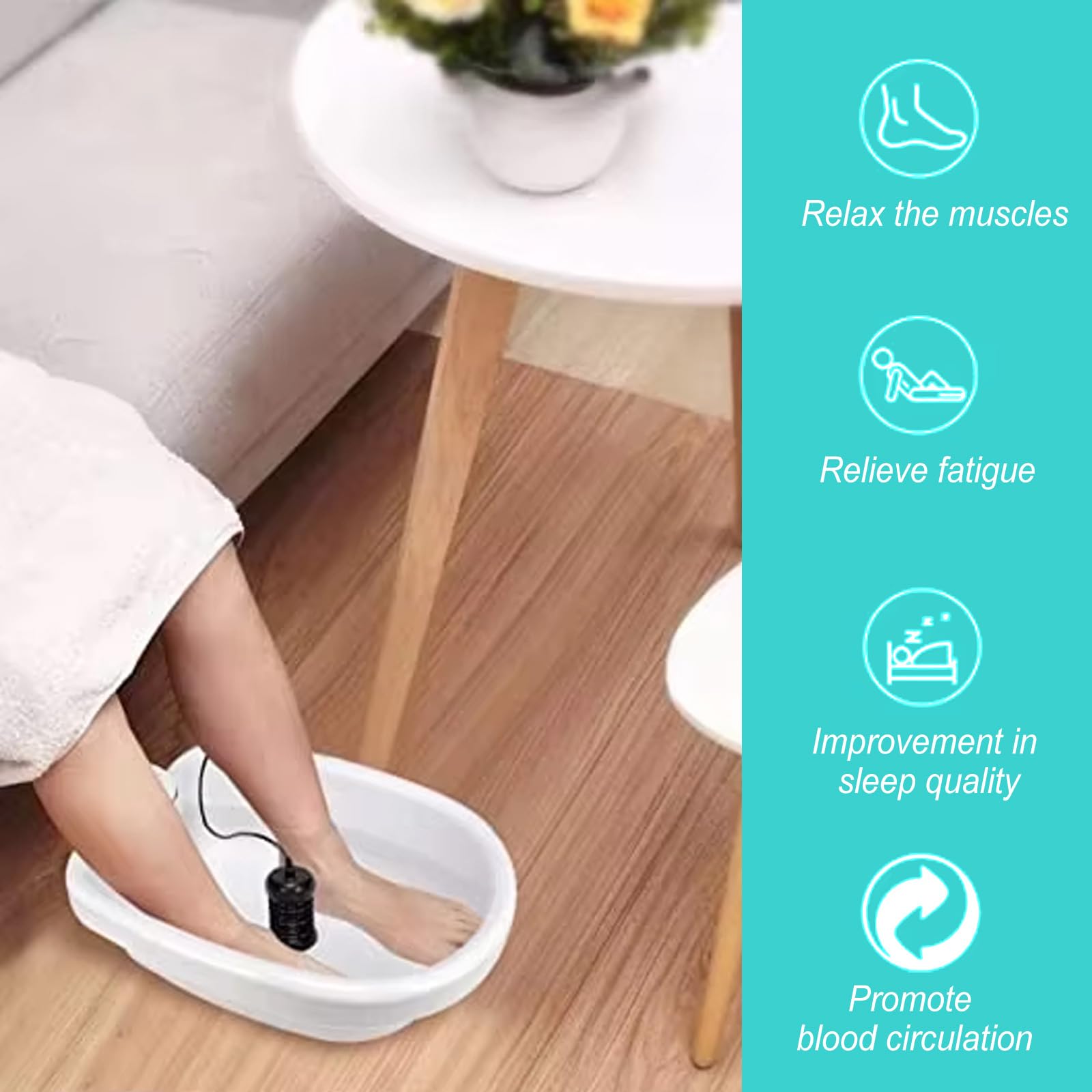 Bain de pieds ionique, détoxification par électrolyse, système de bain de pieds ionique portable, kit de bassin de soin des pieds