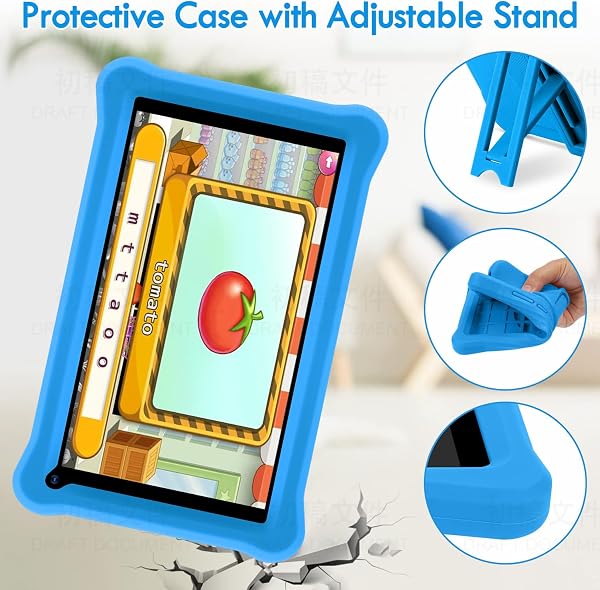 SUMTAB Tablet per Bambini 7 Pollici,8 RAM 64GB ROM (TF CARD 128GB) Google Certificated, Kids Software Pre-Installed, Wifi,Tablet PC con Custodia Protettiva per Tablet Antiurto - 2