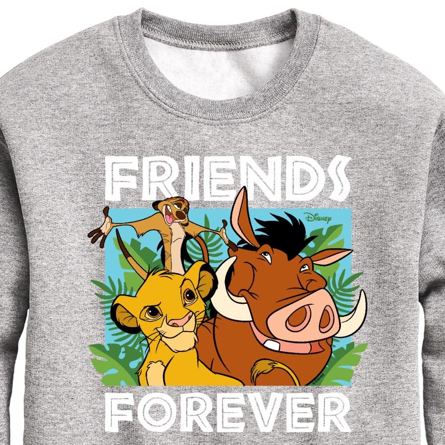 Disney The Lion King - Simba Pumbaa, & Timon - Best Friends - Toddler & Youth Crewneck Fleece Sweatshirt3