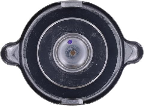 MotoRad Metal Radiator Cap, Black, 7 PSI, 4 Ear Design, for Open or Closed System (10228)