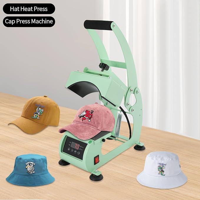 Termofijadora para Gorras NIENIEE - Control Digital, 400°F, 500W, Verde Claro miniatura 7