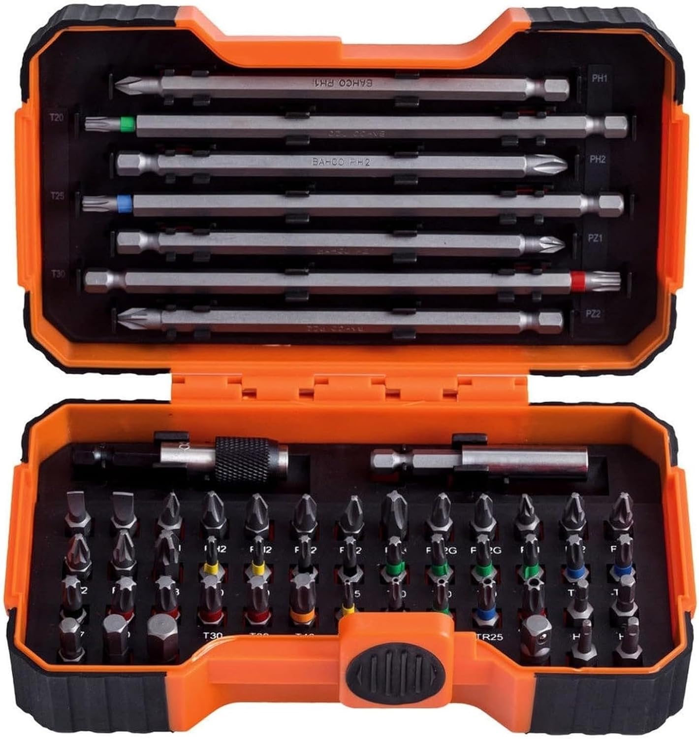 Bahco 54 Piece Screwdriver Bit Set, Slotted, Phillips, Pozidriv, TORX, Hexagonal, Robertson
