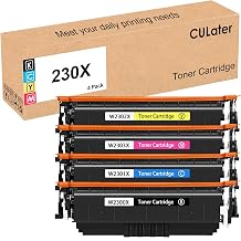230X Toner Cartridge Remanufactured W2300X W2301X W2302X W2303X Toner Cartridge Compatible for HP Pro 4201 4301 4203dn 4203dw MFP 4303dwe 4303fdne 4303fdwe 4303dw Series Printers 4-Pack