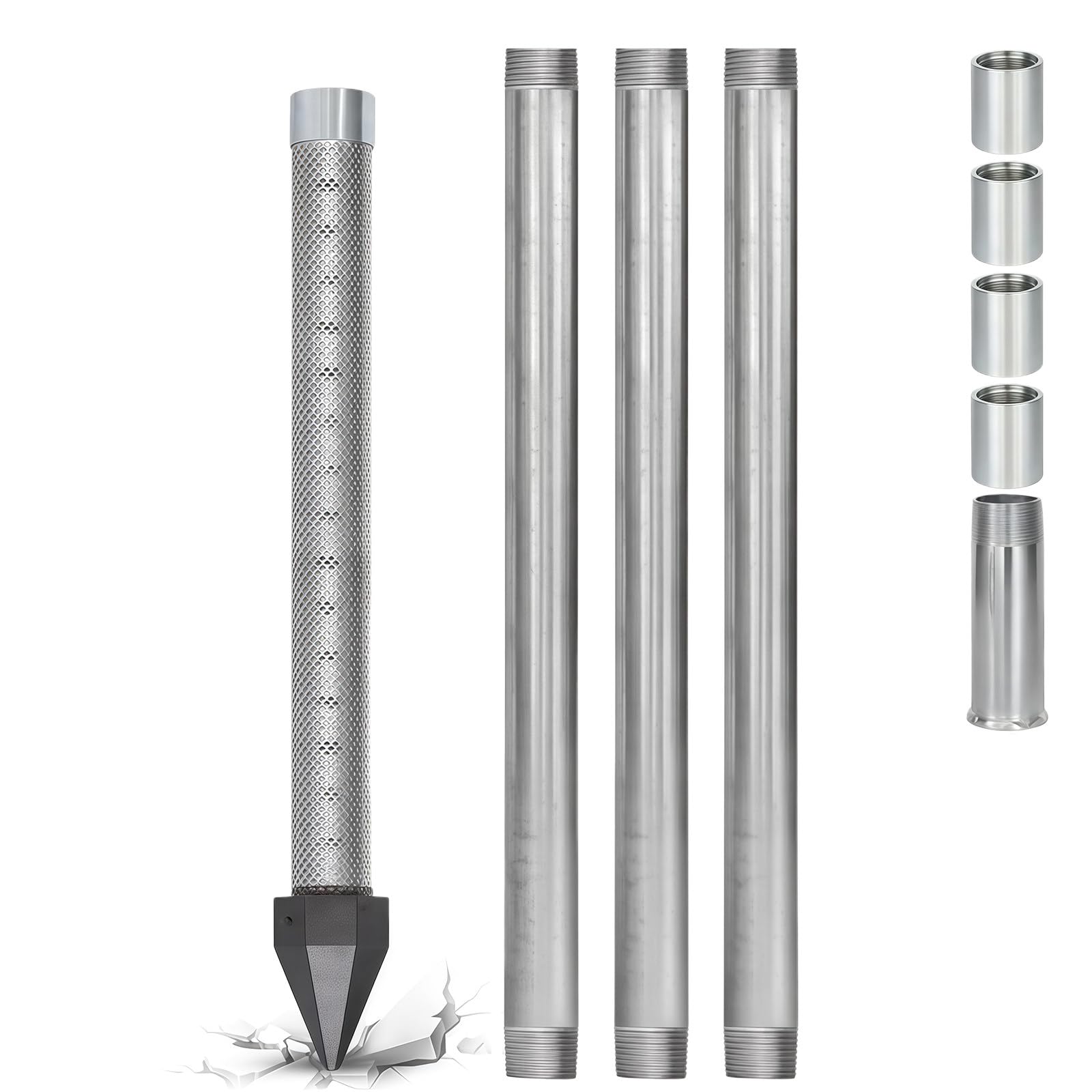 Bangbangji Multicolor Well Drive Point Kit, 60 Mesh, For Garden Wells 3+1Kit-4M