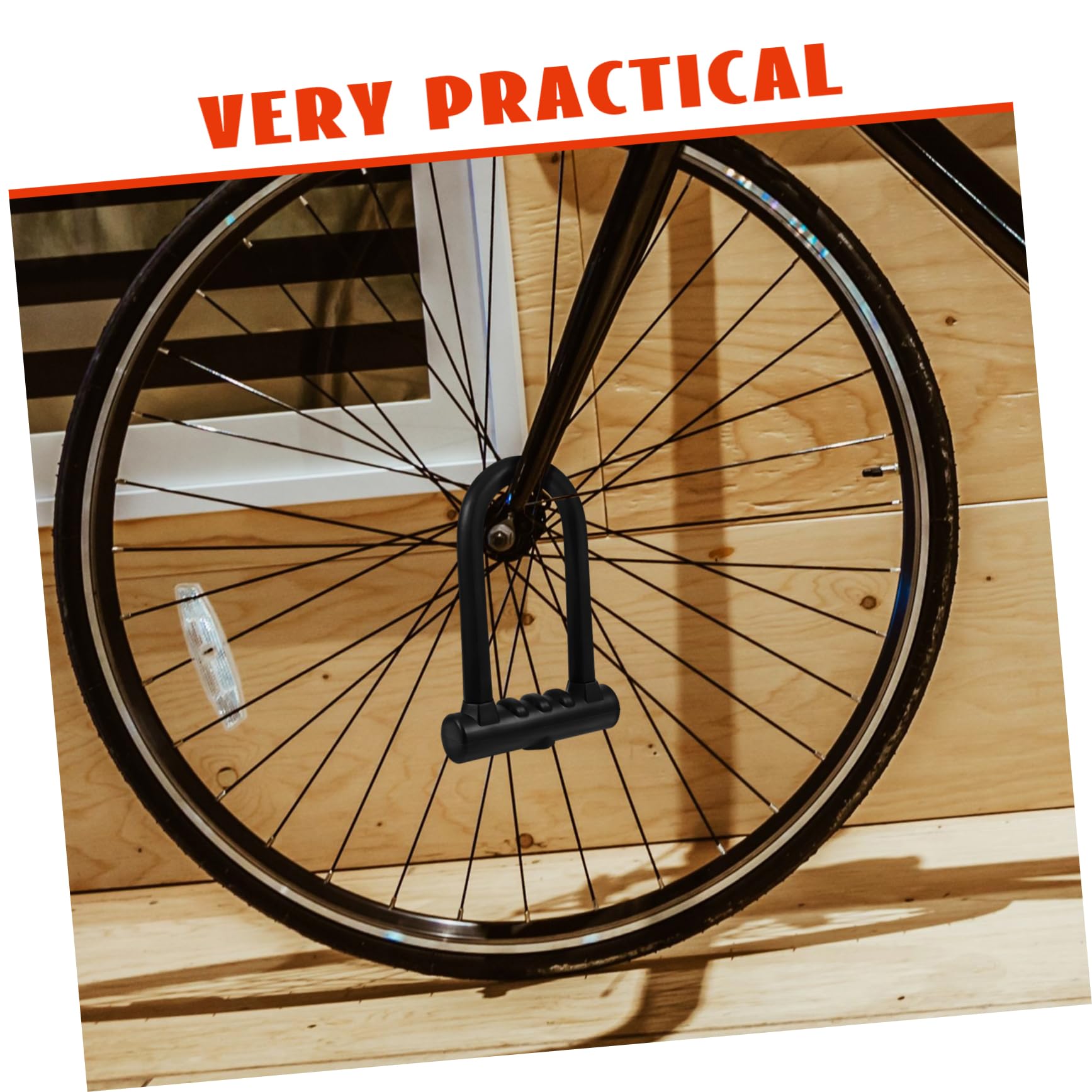 Lucchetto U per Bicicletta in Ferro e Silicone Nero, Antifurto | Bici Elettrica e Moto, Doppia Apertura Rinforzata, Taglio Resistente, Design Elegante e Compatto