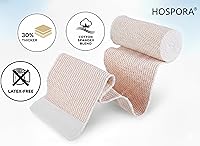 Vista 3 de Hospora Vendaje elástico de algodón de compresión sin látex (2 pulgadas, 5 rollos)