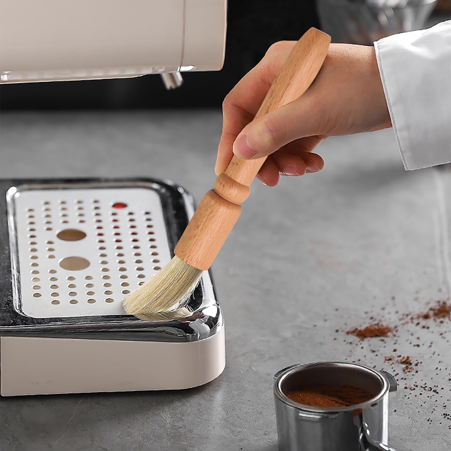 Juego de 15 cepillos de limpieza para cafetera, cepillo de limpieza para cafetera, cepillo de café, cepillo de cocina, soporte para cafetera, accesorios de limpieza