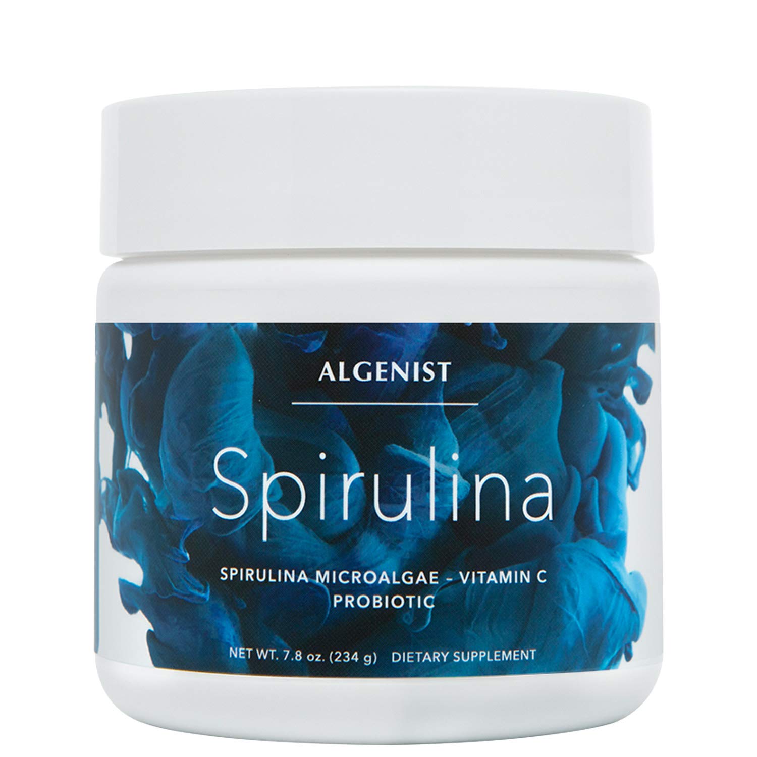 Algenist Spirulina (Total) Supplement - Beauty & Digestive Health Powder with Probiotics, Superfoods, Hyaluronic Acid & B12 (30 Servings / 8.25oz)