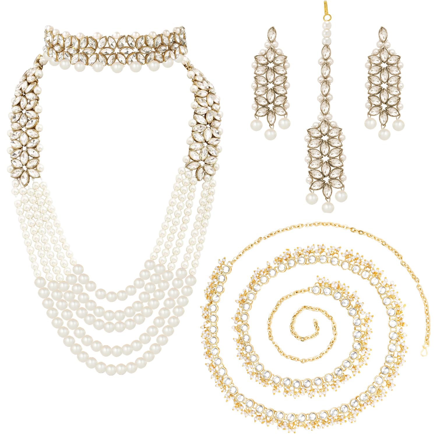 Peora Crystal Faux Pearl Studded Bridal Jewellery Set Gift for Women - Review, Price and Buying Guide