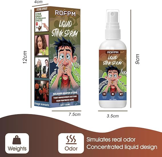 Interesting Stinky Spray, Smelly Funny Sprey, Tricky Liquid Sprey 50ML Portable Smelly Spray Pranks For Office Jokes, Realistic Odor, Practical Jokes For Adults