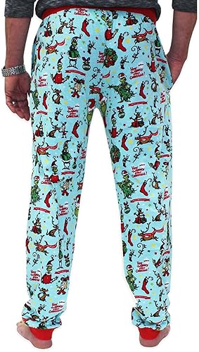 Miniatura 3 de Dr. Seuss The Grinch - Pantalones de pijama de Papá Noel con bolsillos para hombre