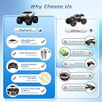 Amphibious Remote Control Car, 1:18 Monster Truck Toys for Boys RC Cars, 2.4 GHz Waterproof RC Trucks, 4WD All Terrain Off-Road Pickup, Kids Christmas Birthday Gifts Present Boys Girls Toys Ages 6+