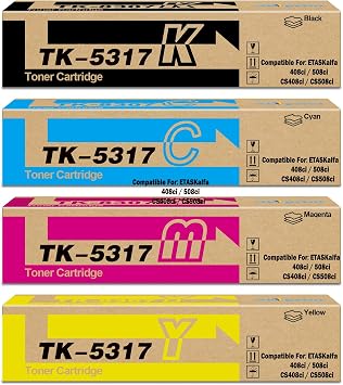 TK5317 TK-5317 Toner Carteidge Compatible with Kyocera TK-5317K TK-5317C TK-5317M TK-5317Y Work for Kyocera TASKalfa 408ci 508ci CS408ci CS508ci Printer